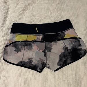 lululemon athletica Black and Yellow Athletic Shorts